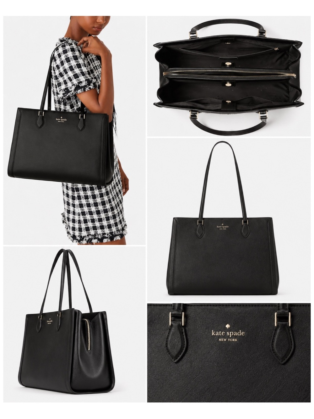 Kate Spade. 5 Piece: Madison Tote, Free Wristlet, Sunnies/Case, Scarf & Dust Bag - Picture 2 of 16